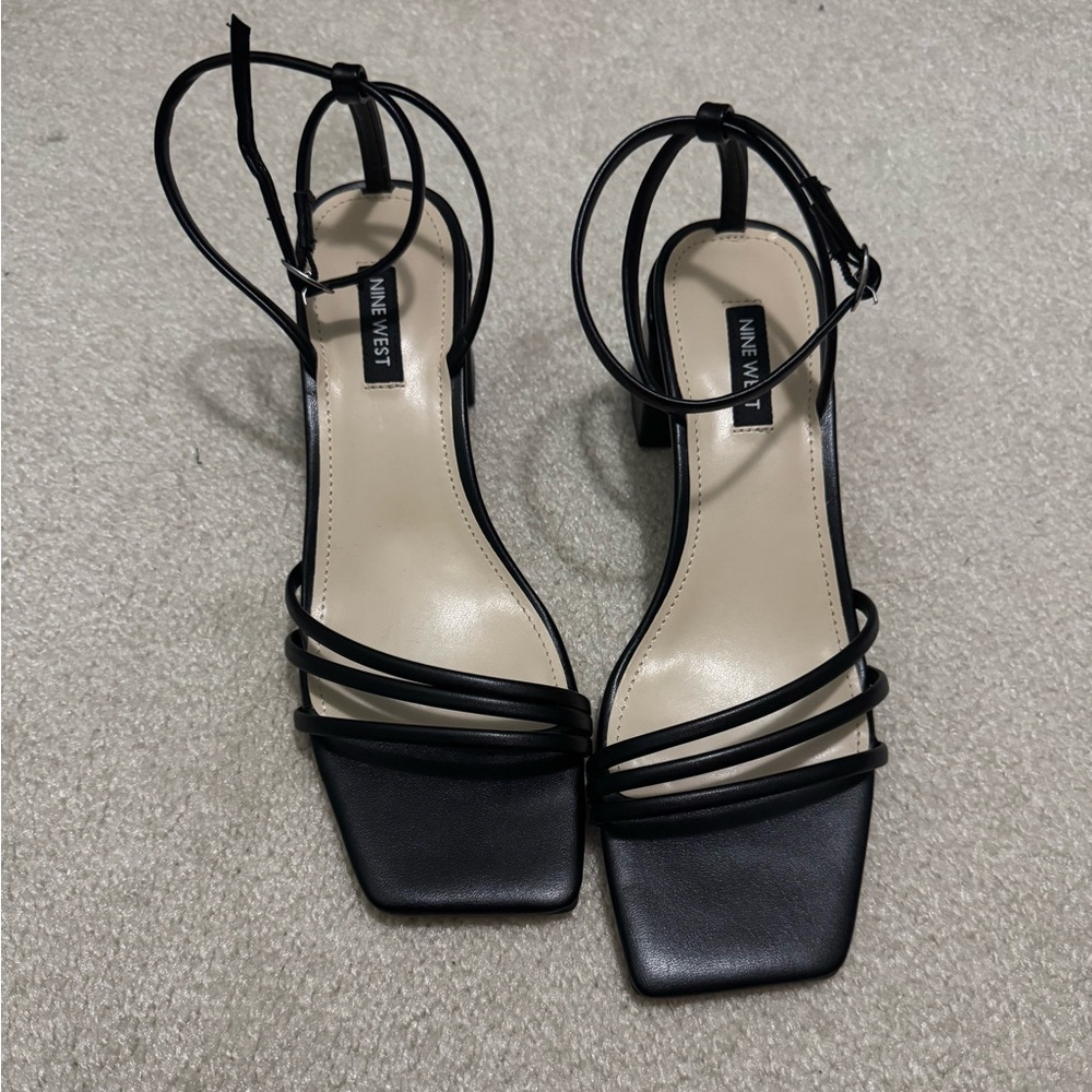 Nine West Black Strappy Heels-New